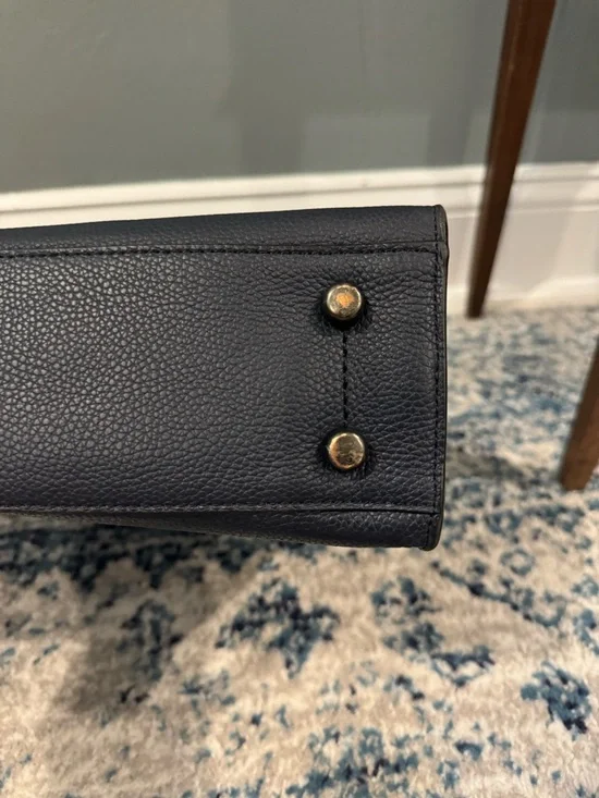 Coach Blue Leather Charlie Briefcase Bag - Picture 14 of 16